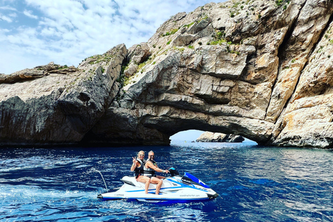 Jet Ski to Margarita Island from San Antonio From San Antonio: Margarita Island Jetski Tour