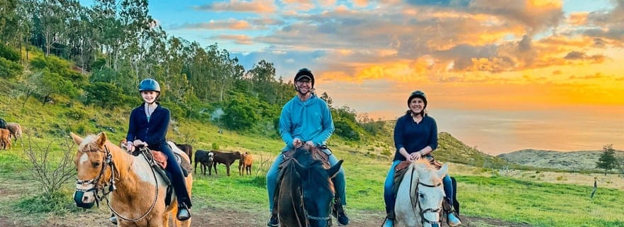 Oahu : Randonnée à cheval au soleil ou au coucher du soleil