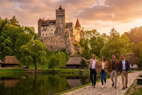 Bucharest: Dracula's Castle , Peles Castle & Brasov Day Tour MINIVAN to Peles, Bran (Dracula) & Brasov Guided Day Trip