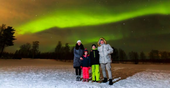 Ab Rovaniemi: Nordlicht Foto Tour mit Abholung