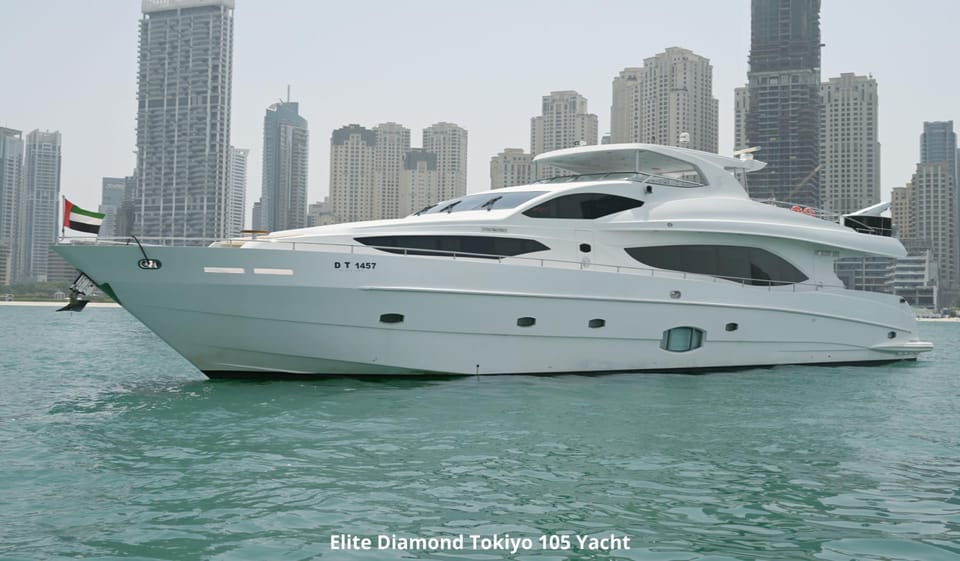 Tokiyo 105 フィート 2023 ヨット レンタル ドバイ 60 人乗り GetYourGuide