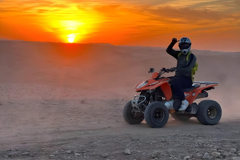 Agadir: Sunset Desert Quad Bike Tour with Tea & Pickup