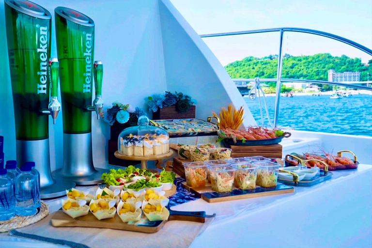 Pattaya: Premium Yacht Sunset Cruise to Koh Larn This program includes pickup from hotels in Pattaya city.