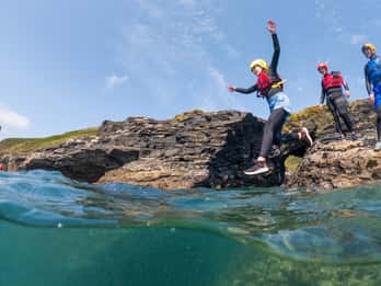 Cornwall: Beginner Coasteering Adventure at Praa Sands