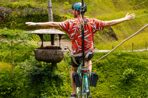 Ubud: Alas Harum Day-Pass med Swing, Sky Bike &amp; Flying FoxEntré + 1 Gunga + 1 Flying Fox/Skybike