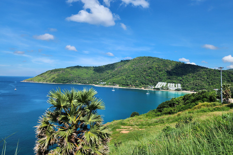 City tour em Phuket com pontos de vista, templos e alimentação de elefantesServiço de busca no hotel em Patong, Karon ou Kata Beach