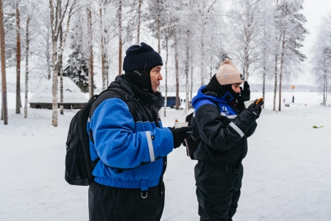 Rovaniemi: safari skuterem śnieżnym, farma reniferów i husky