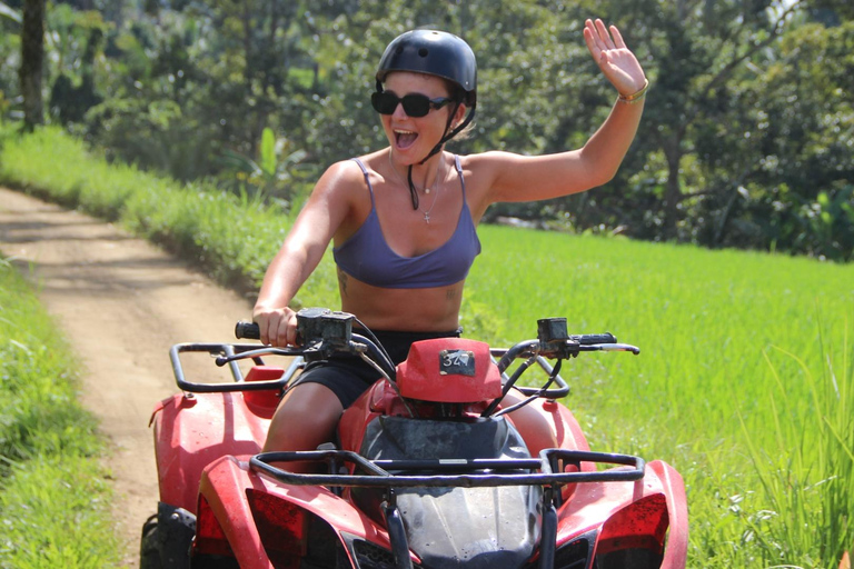 Ubud: Alamelu ATV Quad Bike Adventure with Mud & Waterfalls Full Track ATV Quad Bike + Monkey Forest (Private Transfer)
