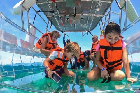 Cancún: Paseo en barco con fondo de cristal y bebidas