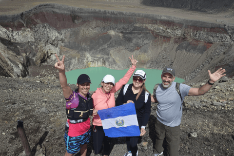 Climb Ilamatepec, with its turquoise crater and Coatepeque Lake Climb Ilamatepec with a turquoise crater and Coatepeque Lake