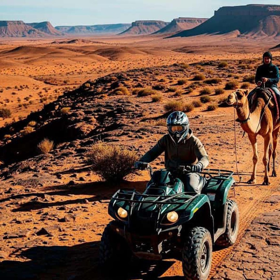 Marrakech : quad dans le désert d'Agafay, balade en chameau, dîner et spectacle - quad