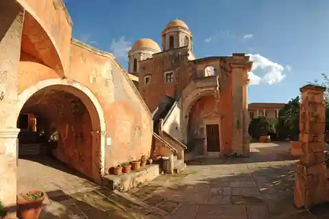 From Chania: Ag.Triada & Katholiko Monasteries | Hermit Cave