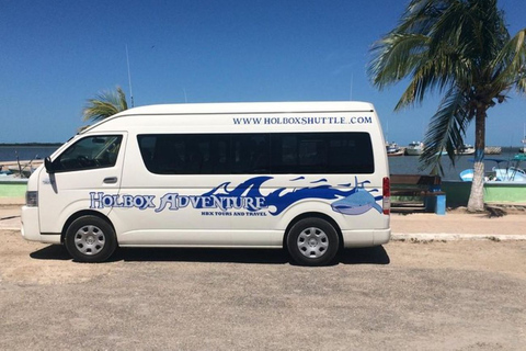 Depuis Holbox : Transport privé vers Cancun