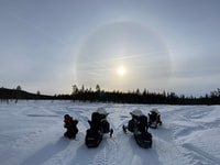Kiruna, Visite guidée en motoneige (8,30) et fika - Hizvo
