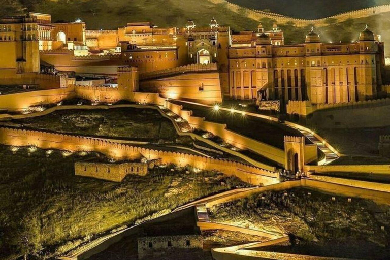 Delhi to Jaipur: Private Full-Day Guided City Highlights Car + Guide + Tickets+ Lunch