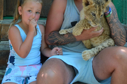 Alanya: Excursão Mix em autocarro Cabrio, Lion Safari, passeio de barco com almoçoAlanya: Excursão mista em autocarro Cabrio, Lion Safari, passeio de barco com almoço