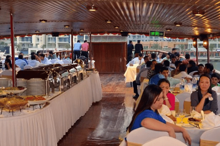 Dubai: Dhow Dinner Cruise op de Creek of in de jachthaven met live showsRondvaart door de jachthaven