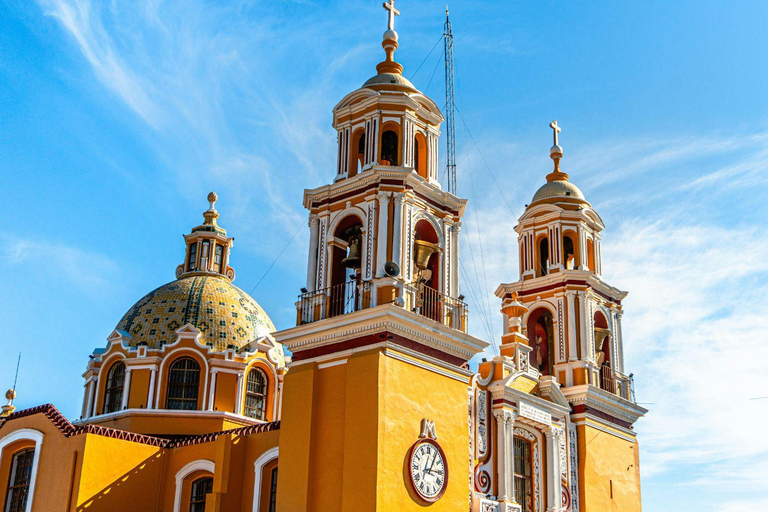 From Puebla: Cholula Pyramid and Churches all included