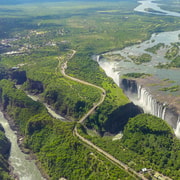 Chutes Victoria : Excursion en hélicoptère avec prise en charge à l'hôtel