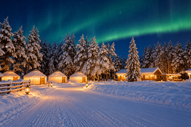 Levi: Northern Lights Yurt Dinner & Arctic Village