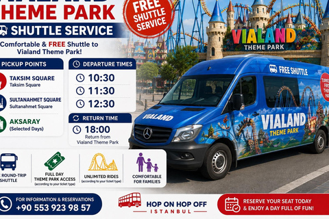 Istanbul: Vialand Theme Park Ticket with Round-Trip Shuttle Istanbul Vialand Theme Park Entry Ticket with Transfer