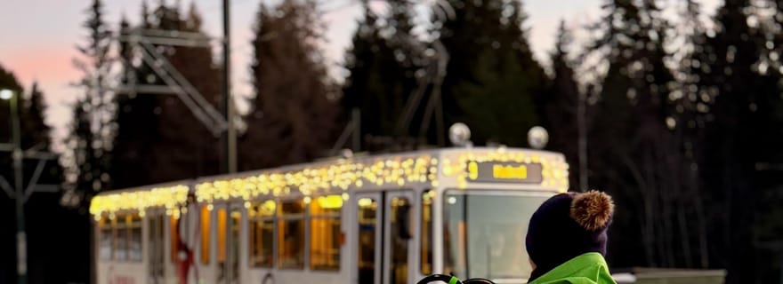 Randonnée en raquettes nordiques à Trondheim et trajet en tramway