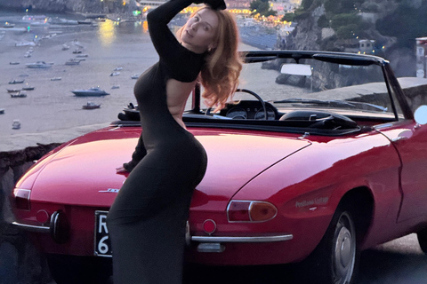 جولة تصوير سيارات مع سيارة كلاسيكية أيقونية في ساحل أمالفي