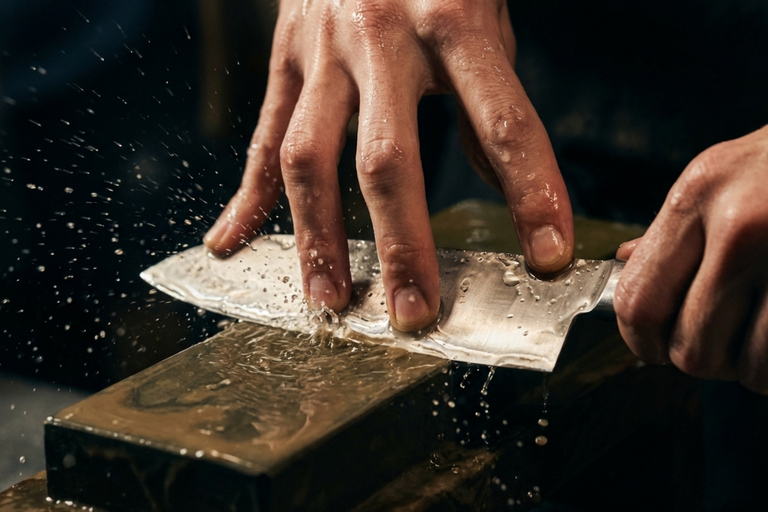 Kyoto: Custom Japanese Knife-Making Workshop in Arashiyama Beginner Japanese Knife Sharpening Workshop