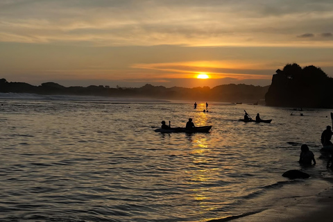 Relaxing Beach in Yogyakarta: Canoeing, Bean Bag & Coconut
