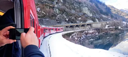 Von Mailand aus: Tagestour Comer See und Bernina-Bahn