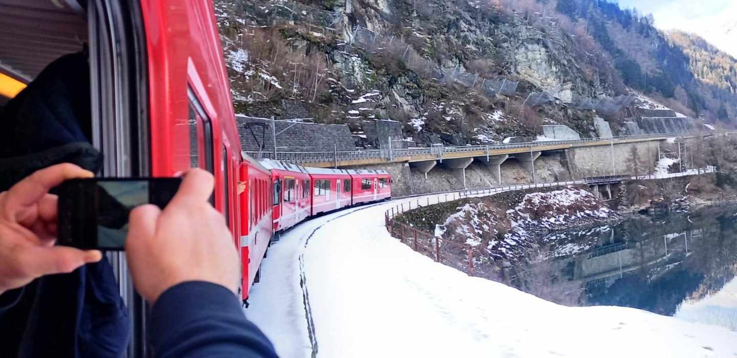 Von Mailand aus: Tagestour Comer See und Bernina-Bahn