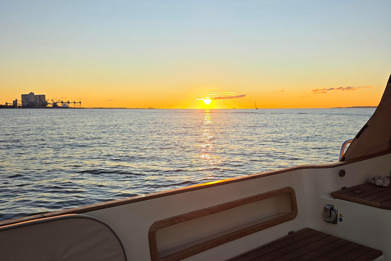 Lisbon: Tagus Motorboat Cruise Open Bar & Pro Guide Morning: Breakfast Motorboat Cruise with Open Bar