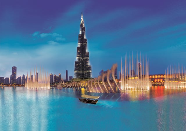 Dubai: Burj Khalifa Seefahrt und Fontänenshow