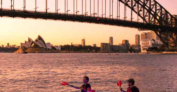 Sydney&#39;s First LED Sunset Kayak Tour on Sydney Harbour
