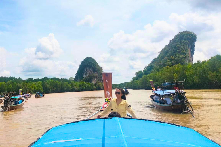 Krabi halvdagsutflykt ekotur Mangrove båttur &amp; Khanap Nam Cave