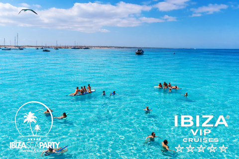 Ibiza: Formentera VIP Boat Paella, BBQ, OpenBar, DJ & Sunset BASIC TICKET with 5h Open Bar & Breakfast