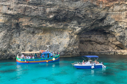 Comino: Private Bootstour mit Schnorchelaktivitäten und HöhlenInsel Comino: Höhlenbesichtigung und Schnorchelaktivitäten