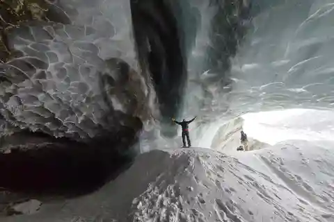 Snowshoe Hike to Castner Glacier Ice Cave