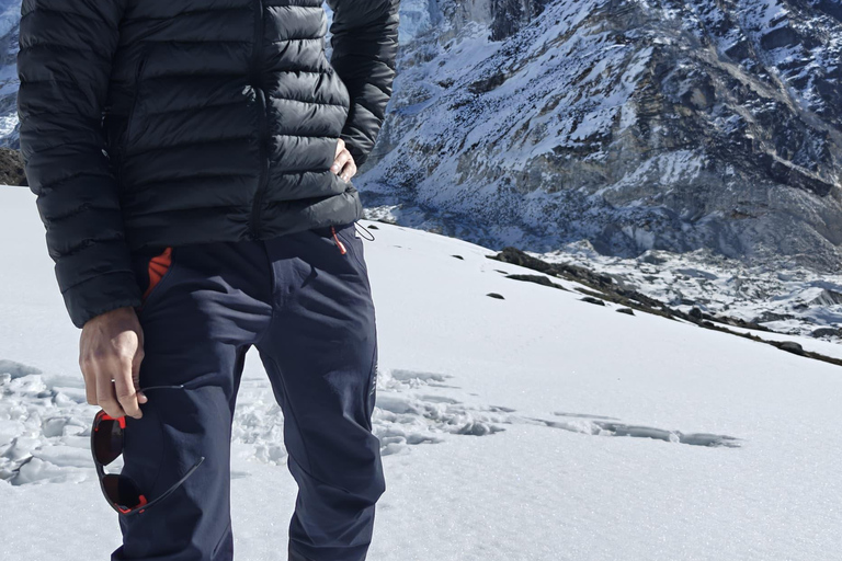 Landing at Everest Base Camp Kalapather and breakfast