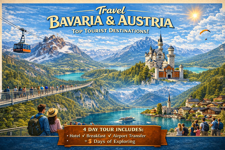 Munich: 4-Day Private Tour, Bavaria & Austria, Alps +Castles