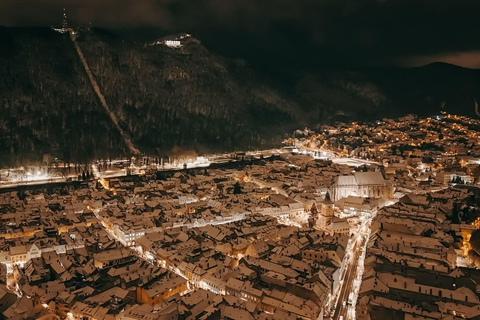 Brașov: Night Hike to the Brașov Sign with Guide