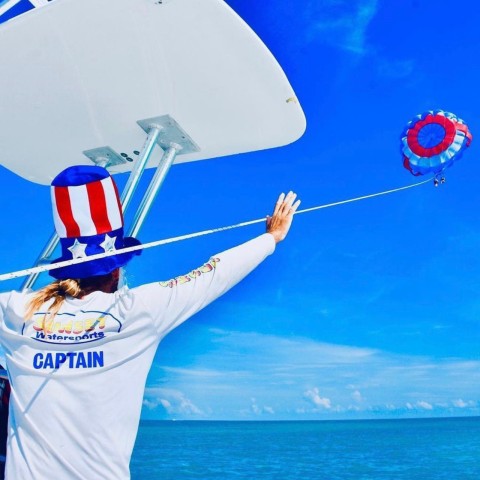 Visit Key West Parasailing at Smathers Beach in Key West, Florida