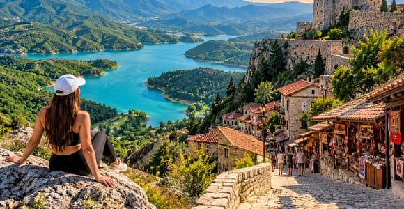 From Tirana: Bovilla Lake & Kruja Castle Old Bazaar Day Trip