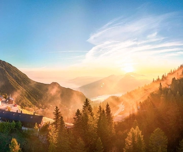 Pick-up from Munich: Sunset over-night hike Bavarian Alps