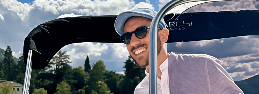 Lac de Côme : location de bateau pour 1 heure sans permis