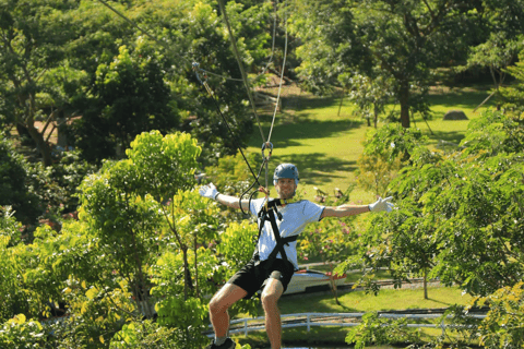 Chiang Mai: Zipline adventure with lunch & city hotel pickup Zipline A (10 platforms)