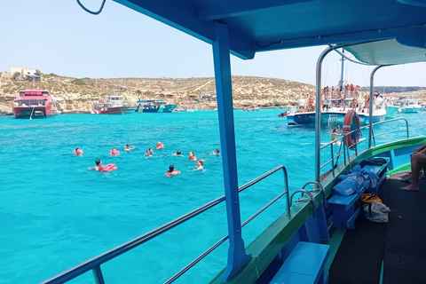 Privécharter van een hele dag rond Comino, Gozo &amp; Malta