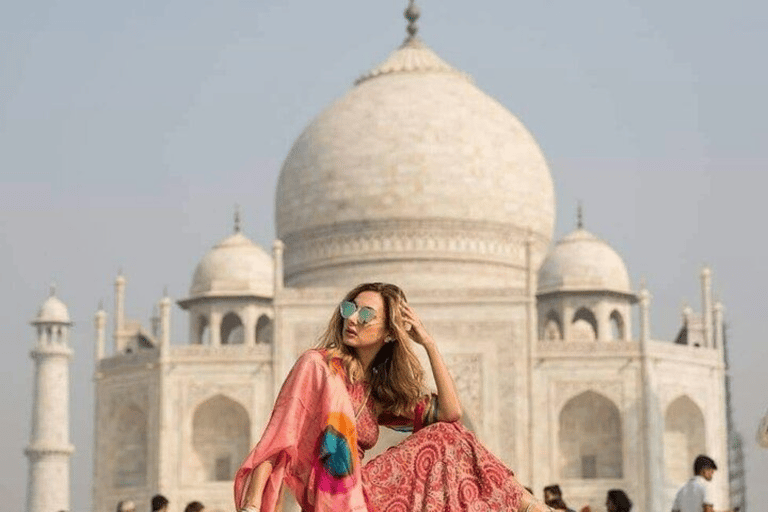 Visite de la vieille ville d'Agra et de son bazar, avec le Taj Mahal et le Fort d'AgraVisite privée avec voiture, chauffeur, guide et billets pour les monuments