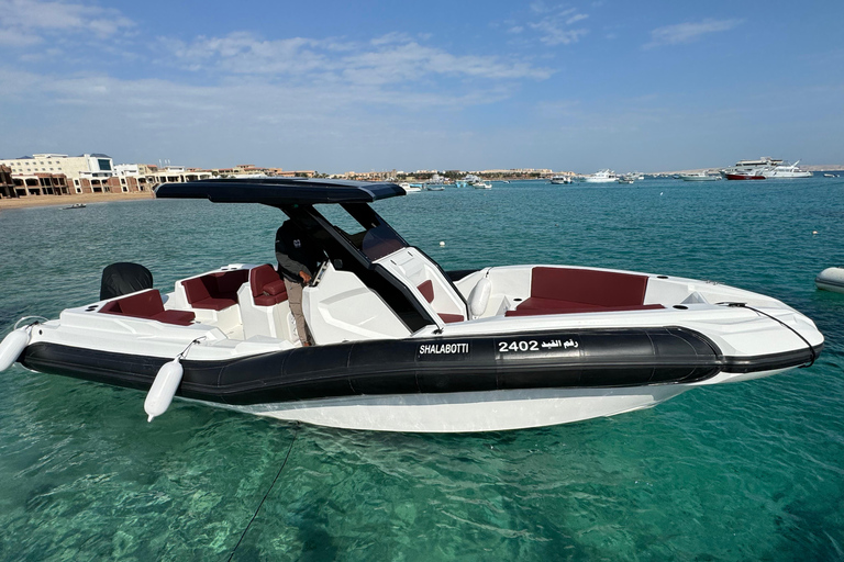 Hurghada: Sporty wodne, łódź bananowa i nurkowanie z rurkąBanan, przejażdżka sofą, nurkowanie z rurką i obserwacja delfinów