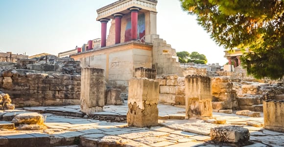 Knossos palace, Archanes village & Winery from Heraklion